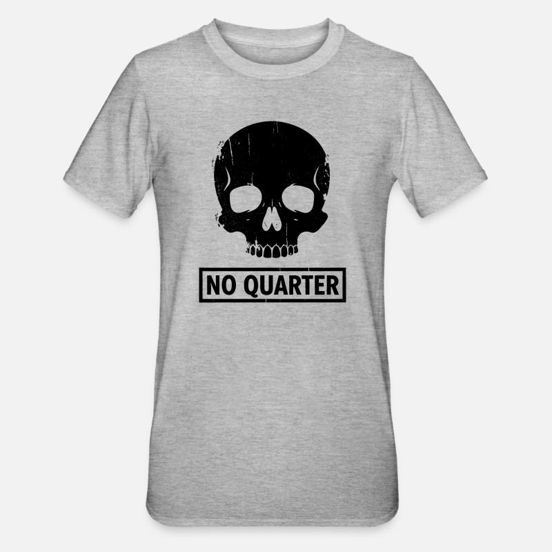 Keine Gnade wird gewährt - Unisex Polycotton T-Shirt - Grau meliert