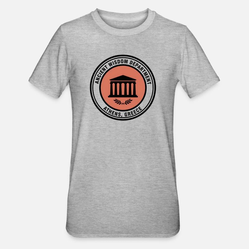 Sigillo della Saggezza Antica di Atene - Maglietta unisex, mix cotone e poliestere - grigio melange