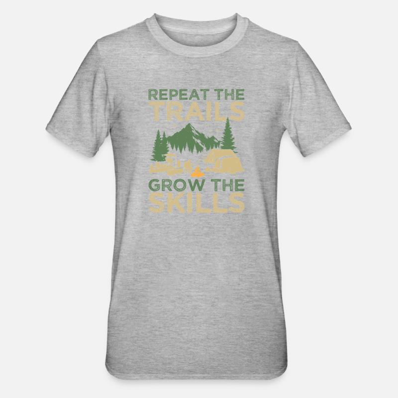 Chef scout Repeat The Trails Scout - T-shirt polycoton Unisexe - gris chiné