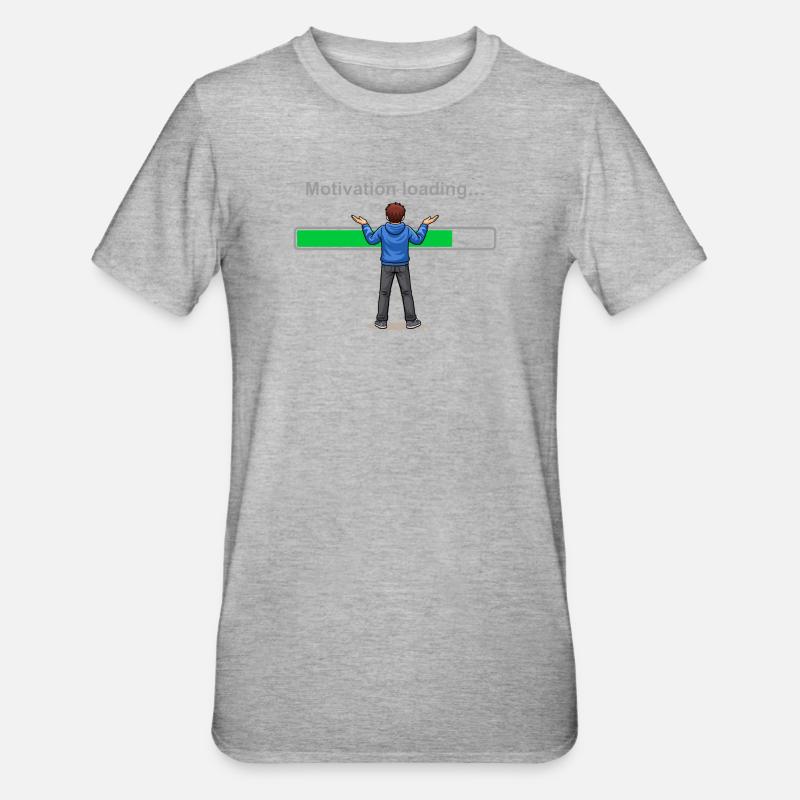 Motivation Loading… Please Wait - Unisex Polycotton T-Shirt - heather grey