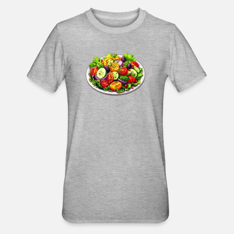insalata - Maglietta unisex, mix cotone e poliestere - grigio melange