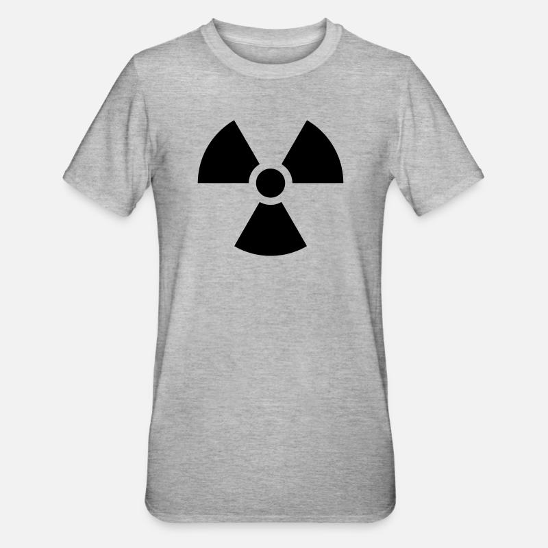 Atom Nuklear - Unisex Polycotton T-Shirt - Grau meliert