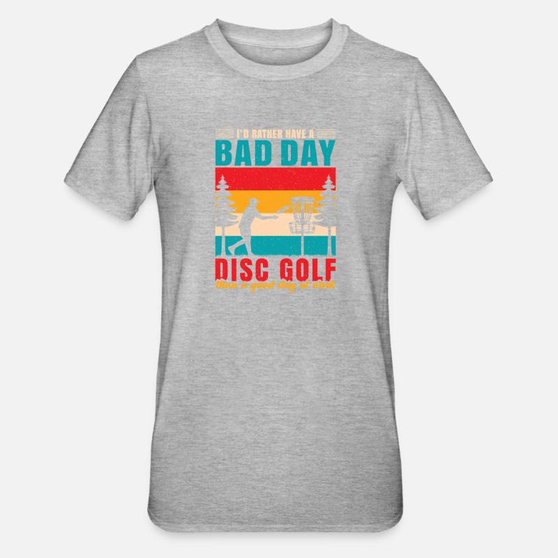 Cadeaux de disc golf Disc Golf - T-shirt polycoton Unisexe - gris chiné