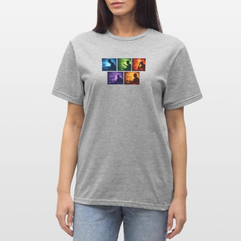 Multi-Screen Code Shadow Unisex Polycotton T-Shirt