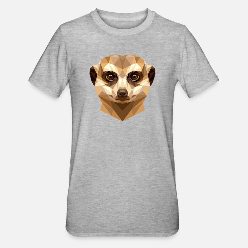 Suricate Suricate Douce Mangouste Suricate - T-shirt polycoton Unisexe - gris chiné