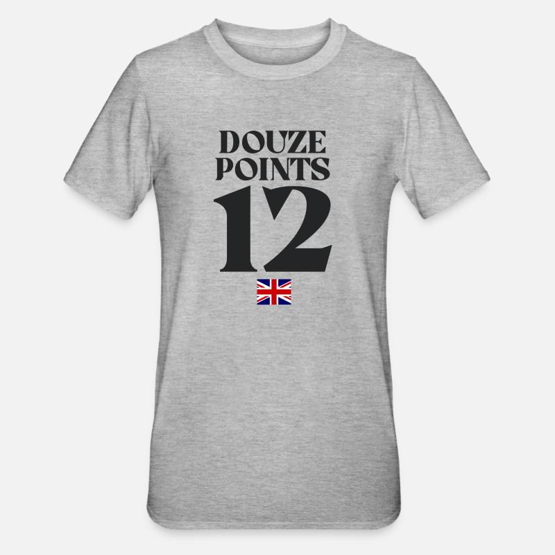 Douze Points Eurovision  - Unisex Polycotton T-Shirt - heather grey