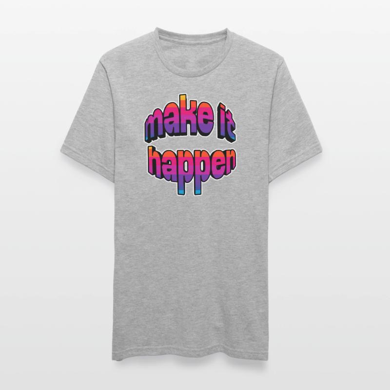 Make It Happen Gradient T-shirt polycoton Unisexe