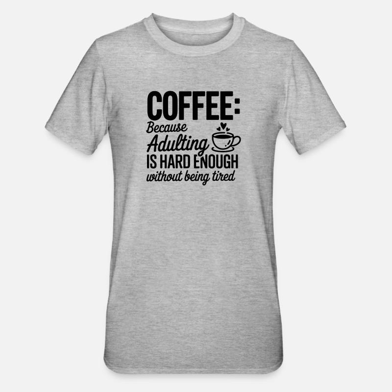 Coffee Focus: Everyday Sprint - Polycotton-T-shirt unisex - gråmelerad
