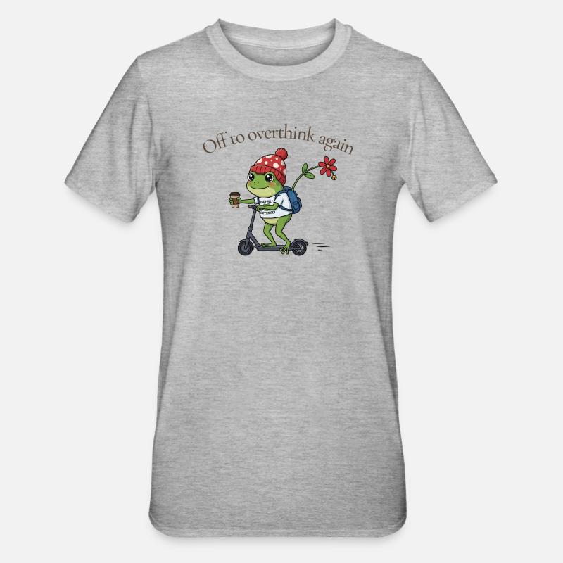 Toad-ally caffeinated frog - Unisex Polycotton T-Shirt - heather grey