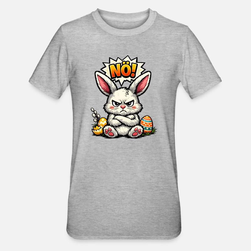 Lower Austrian Bunny Easter Gift - Unisex Polycotton T-Shirt - heather grey