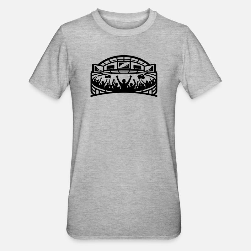 Stadium Fans Silhouette - Unisex Polycotton T-Shirt - heather grey