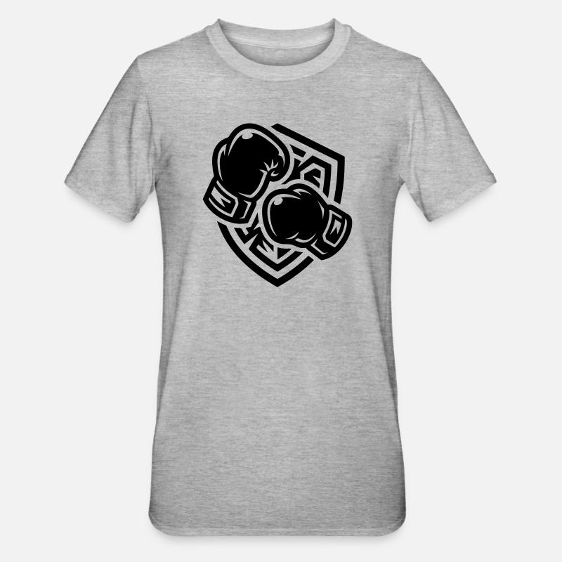 Gants de boxe Armoiries Boxe - T-shirt polycoton Unisexe - gris chiné