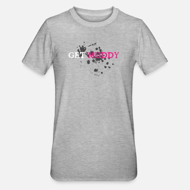 Course boueuse Schlammlauf Mud Run Muddy - T-shirt polycoton Unisexe - gris chiné