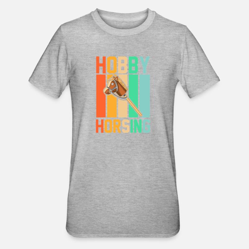 Steckenpferd Cheval de Hobby Cavalier - T-shirt polycoton Unisexe - gris chiné