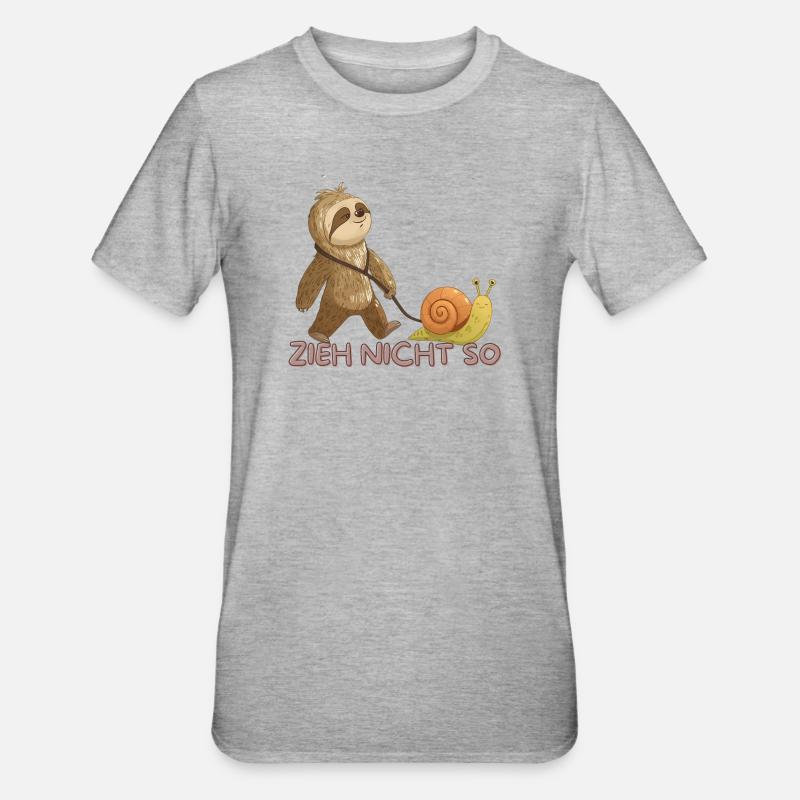 Zieh Nicht So – Langsame Freundschaft - Unisex Polycotton T-Shirt - Grau meliert