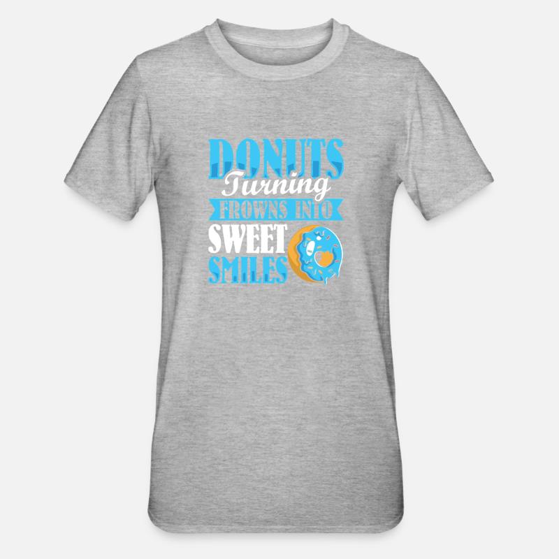 Restauration rapide en donuts - T-shirt polycoton Unisexe - gris chiné