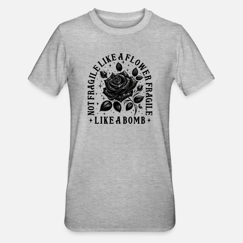 Conception de déclaration féministe - T-shirt polycoton Unisexe - gris chiné