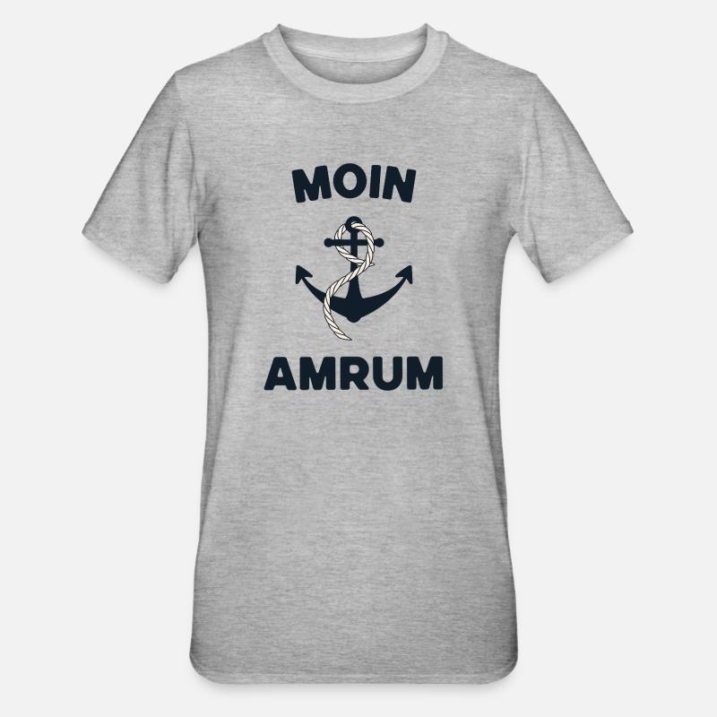 Moin Amrum – Conception d’ancres maritimes - T-shirt polycoton Unisexe - gris chiné
