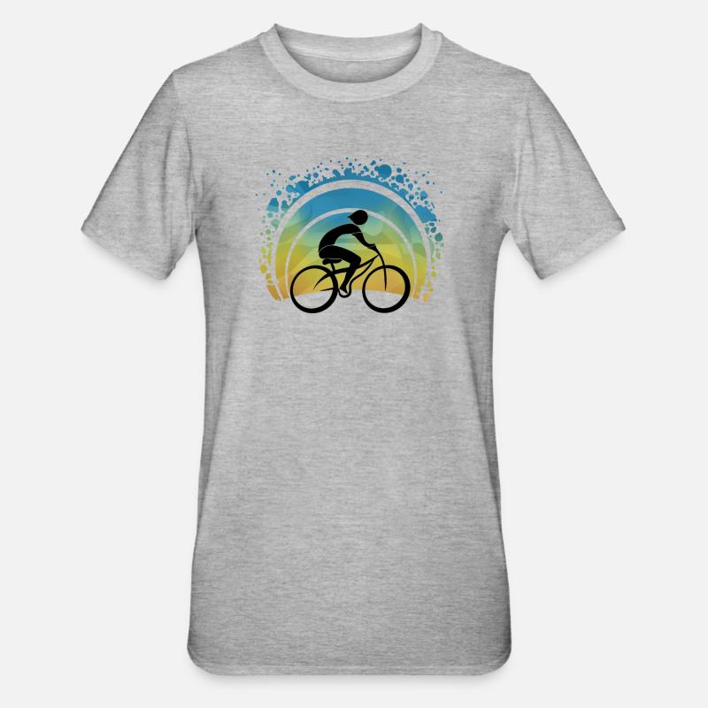 Ciclista - Maglietta unisex, mix cotone e poliestere - grigio melange
