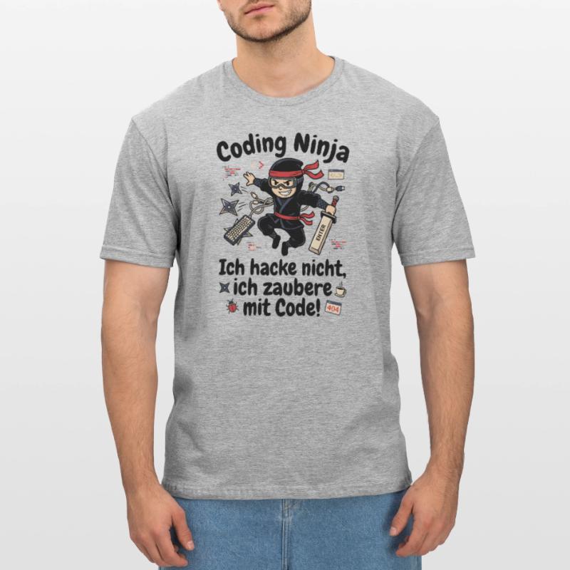 Coder Ninja Programmierer Humor Unisex Polycotton T-Shirt