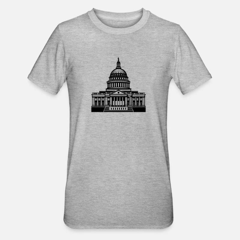Capitole de Washington D.C. - T-shirt polycoton Unisexe - gris chiné