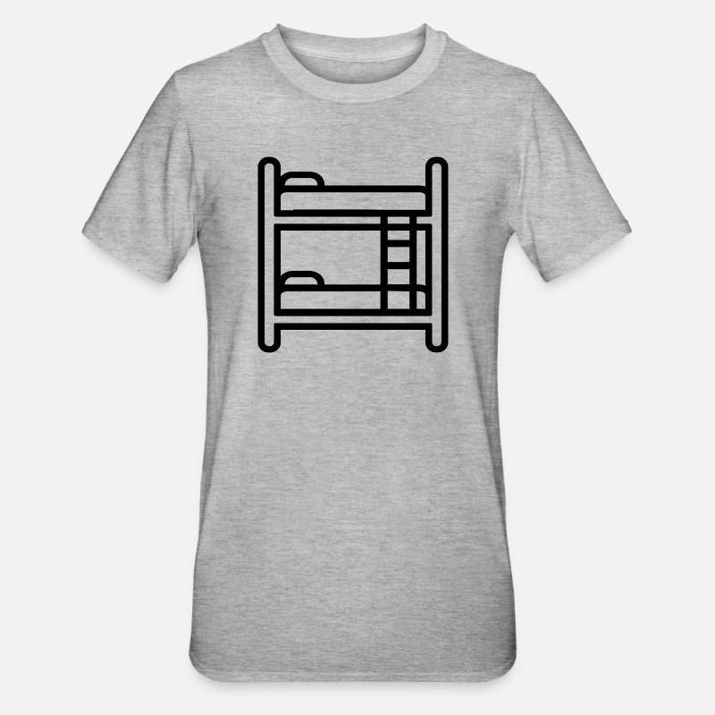 lit superposé - T-shirt polycoton Unisexe - gris chiné