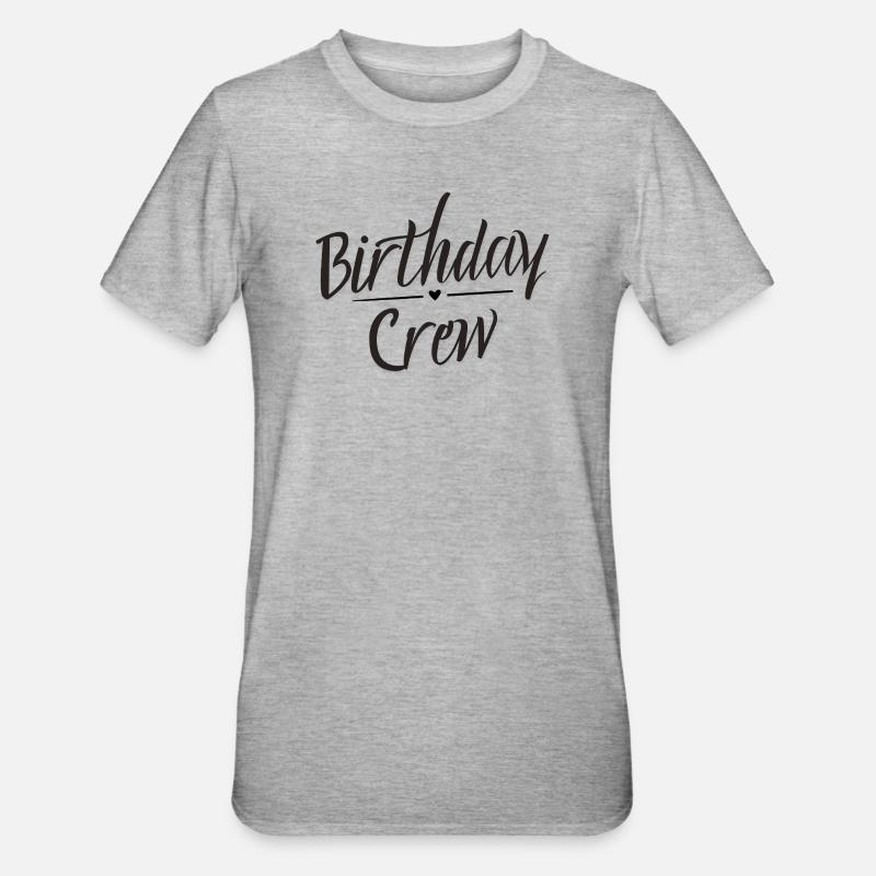 Birthday Crew - Unisex Polycotton T-Shirt - heather grey