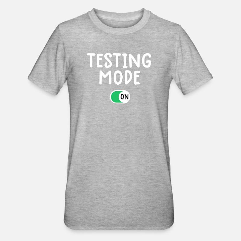 Testing Mode On Graphic Tee - Unisex Polycotton T-Shirt - heather grey
