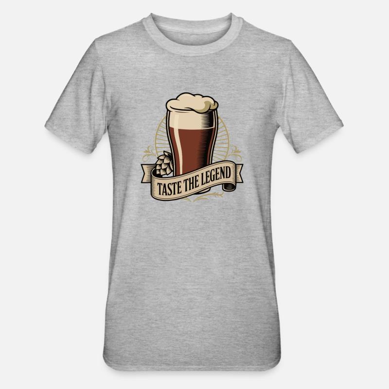 Probieren Sie das Legenden-Bier-Abzeichen - Unisex Polycotton T-Shirt - Grau meliert