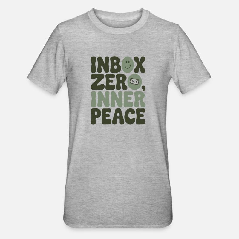 Empty mailbox | Inner Peace & Focus - Unisex Polycotton T-Shirt - heather grey