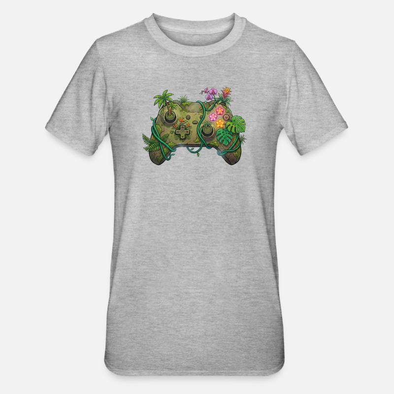 Jungle Controller - Autocollant de jeu - T-shirt polycoton Unisexe - gris chiné