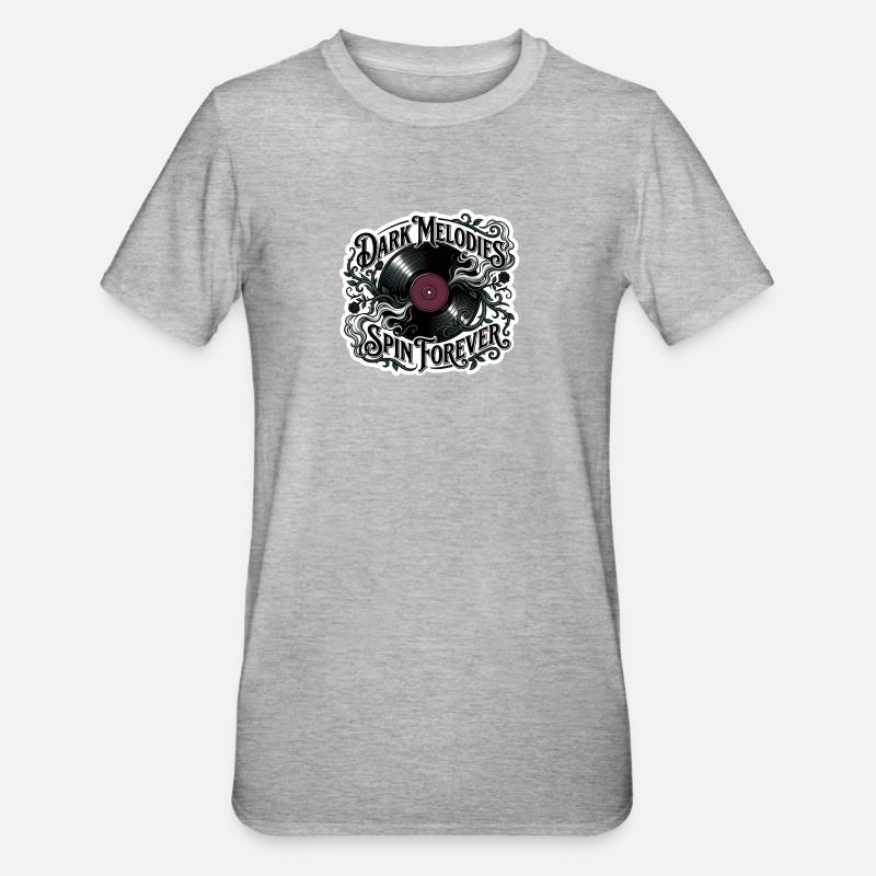 Dark Melodies Spin Forever - Unisex Polycotton T-Shirt - heather grey