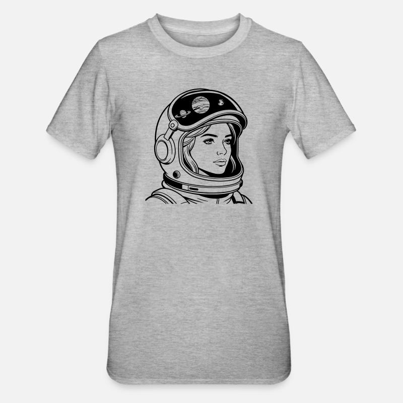 Femme de l’espace - T-shirt polycoton Unisexe - gris chiné