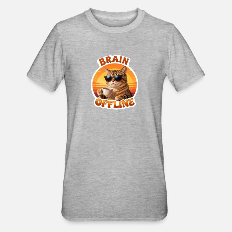Chat Offline Café Soleil - Unisex Polycotton T-Shirt - heather grey