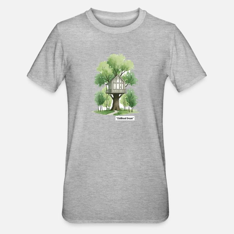 Maison dans les bois - T-shirt polycoton Unisexe - gris chiné