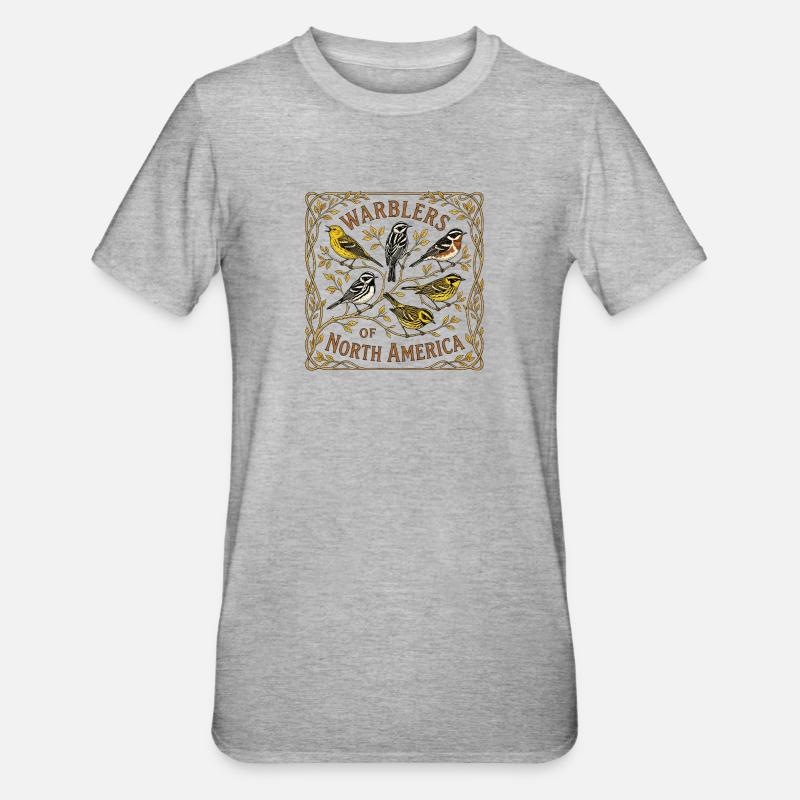 oiseaux - T-shirt polycoton Unisexe - gris chiné