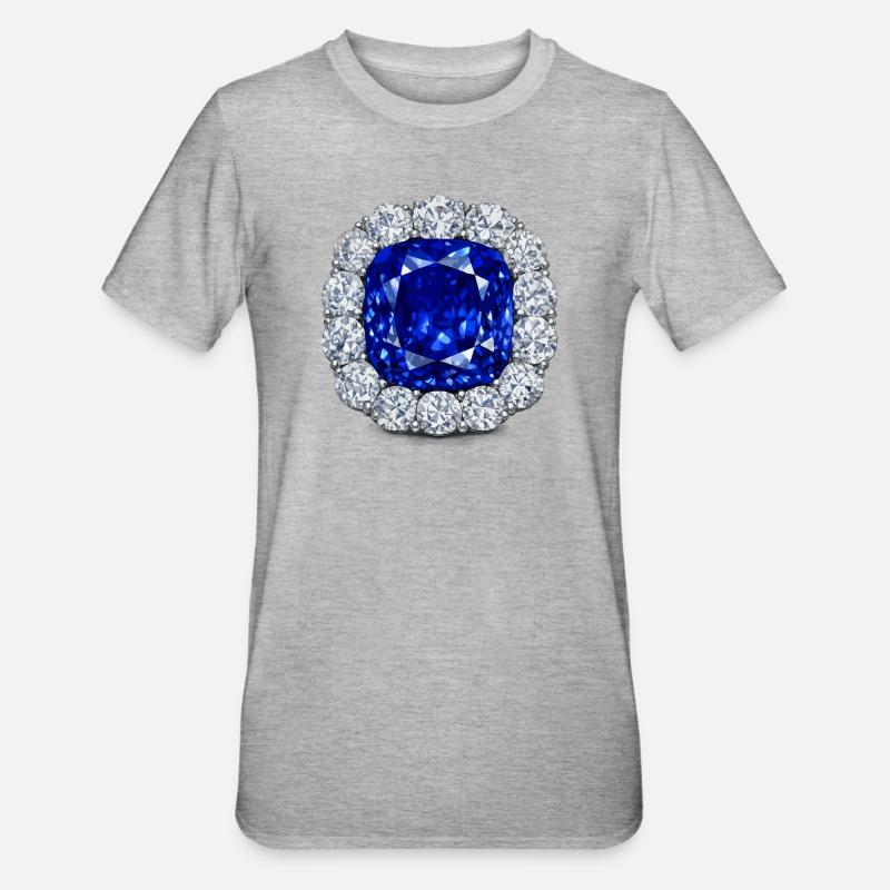 Le saphir du prince Albert - T-shirt polycoton Unisexe - gris chiné
