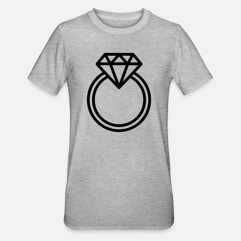 Ehering - Unisex Polycotton T-Shirt - Grau meliert