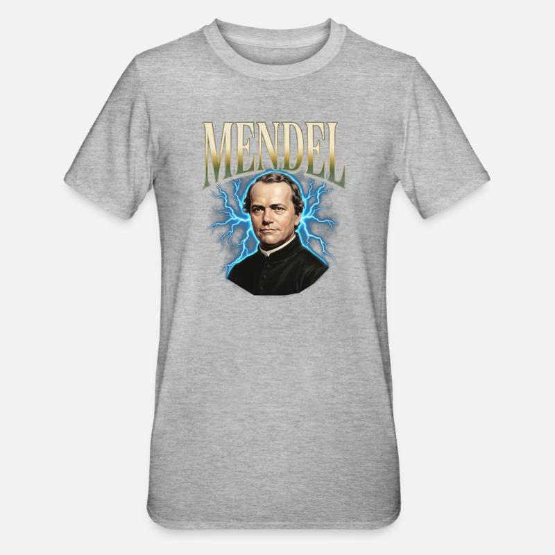Gregor Mendel Donner - T-shirt polycoton Unisexe - gris chiné