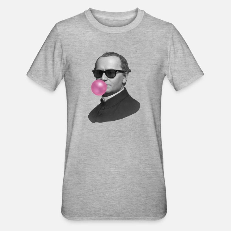 Gregor Mendel Kaugummi - Unisex Polycotton T-Shirt - Grau meliert