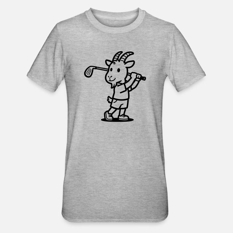 Golf de chèvre - T-shirt polycoton Unisexe - gris chiné