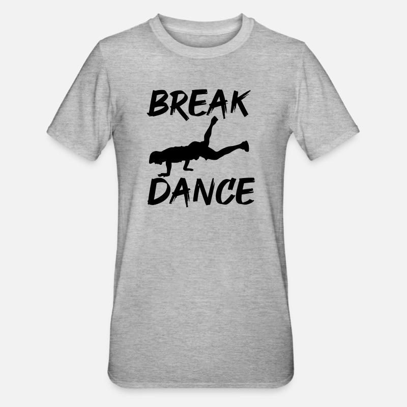 Breakdance - T-shirt polycoton Unisexe - gris chiné
