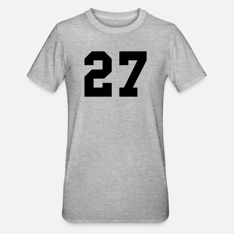 27 - T-shirt polycoton Unisexe - gris chiné
