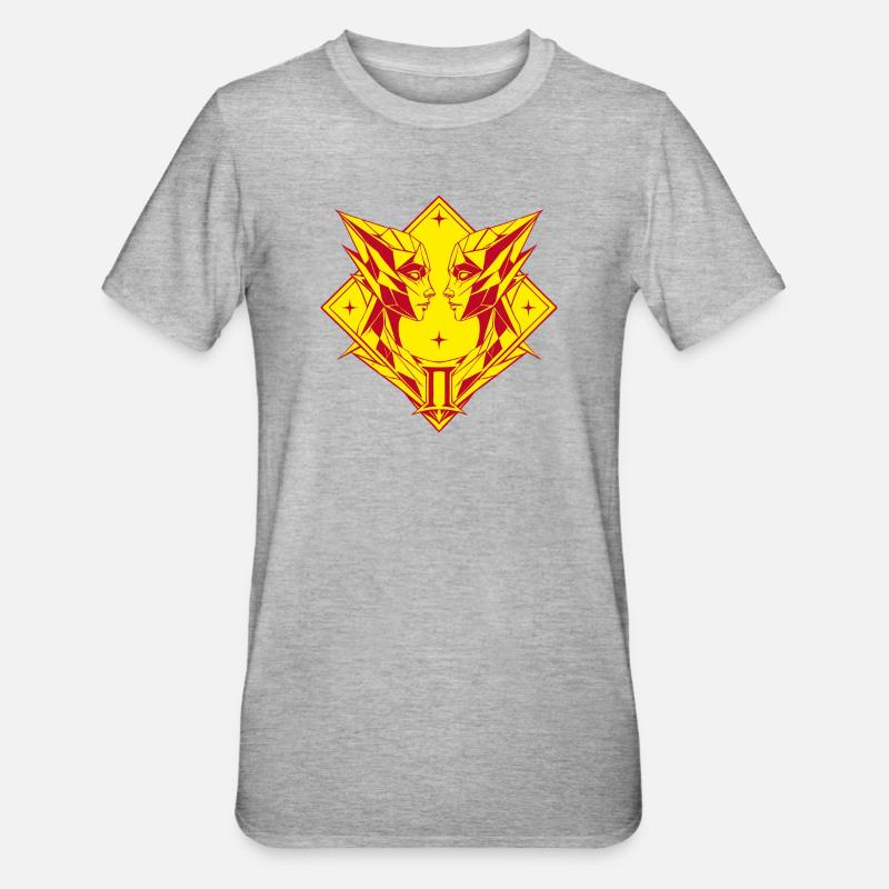 Gémeaux – Dualité et Équilibre - T-shirt polycoton Unisexe - gris chiné
