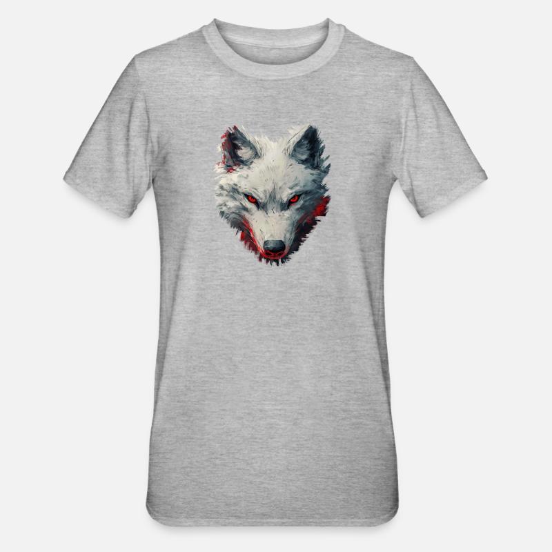Design de Loup - T-shirt polycoton Unisexe - gris chiné