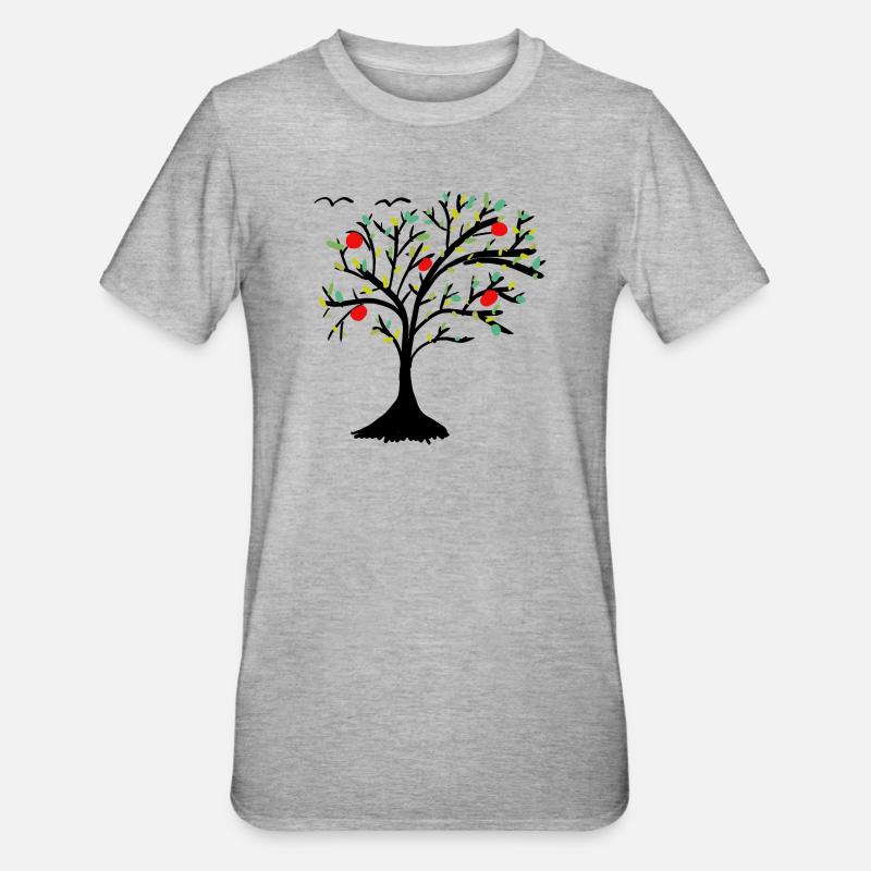 Apple Tree Tree Garden Apple - Unisex Polycotton T-Shirt - heather grey