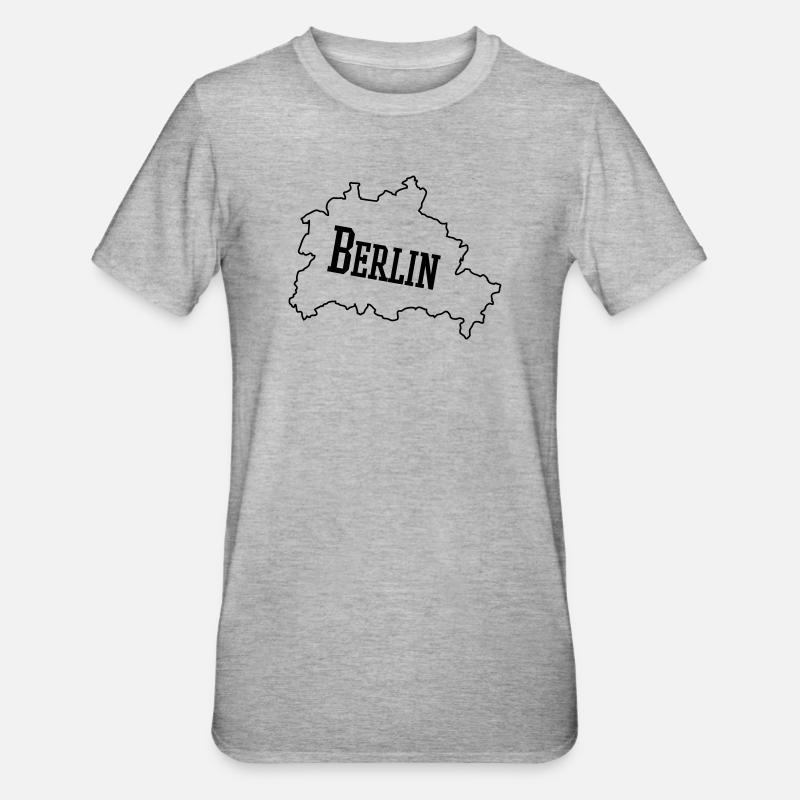 Berlin - Unisex Polycotton T-Shirt - heather grey