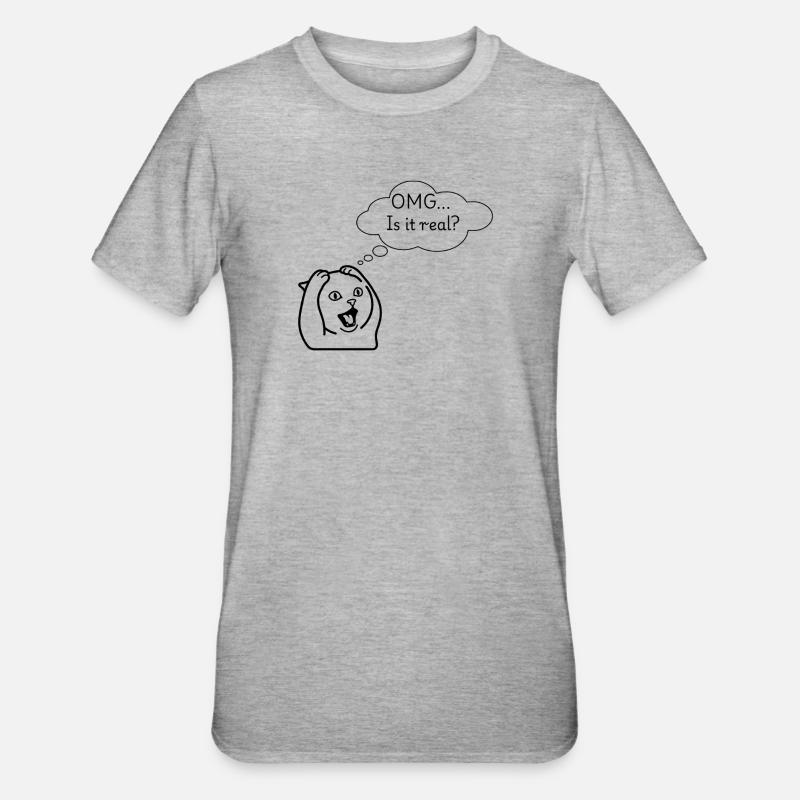 OMG - T-shirt polycoton Unisexe - gris chiné