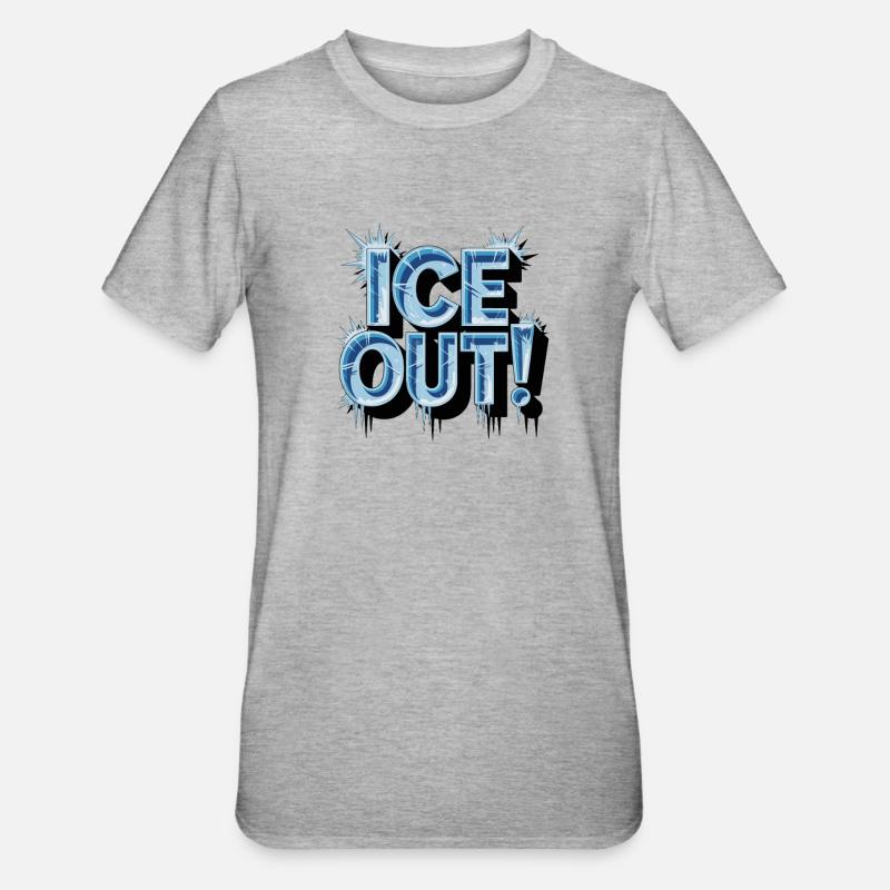 Conception de textures bleu glace - T-shirt polycoton Unisexe - gris chiné