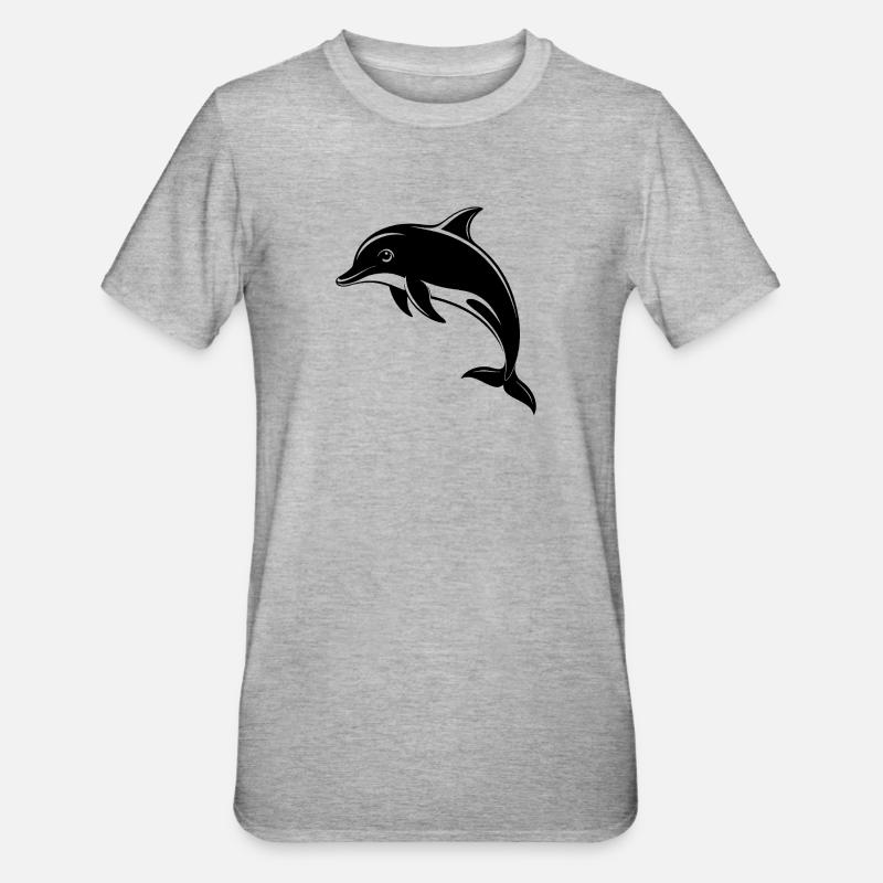 Dauphin - T-shirt polycoton Unisexe - gris chiné